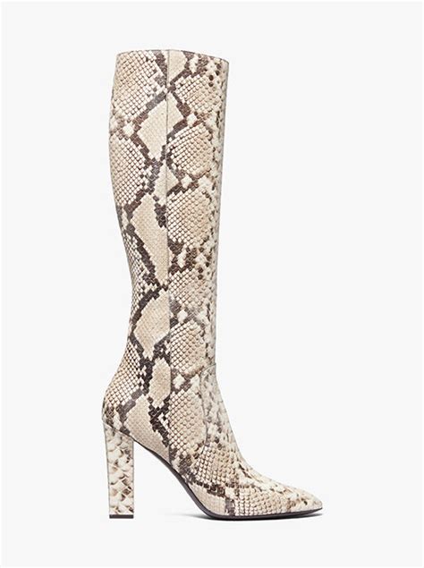 Carly Python Embossed Leather Boot 